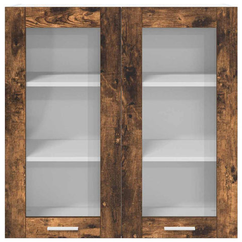 vidaXL Hanging cabinet Riga Smoked Oak 80 x 31 x 80 cm Engineered Wood