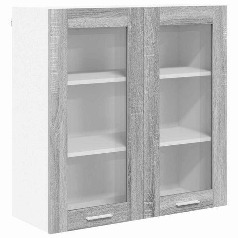 vidaXL Hanging cabinet with Shelf Riga Grey Sonoma 80 x 31 x 80 cm