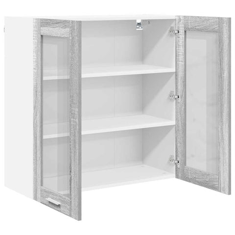 vidaXL Hanging cabinet with Shelf Riga Grey Sonoma 80 x 31 x 80 cm