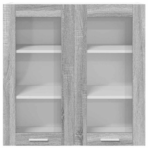 vidaXL Hanging cabinet with Shelf Riga Grey Sonoma 80 x 31 x 80 cm