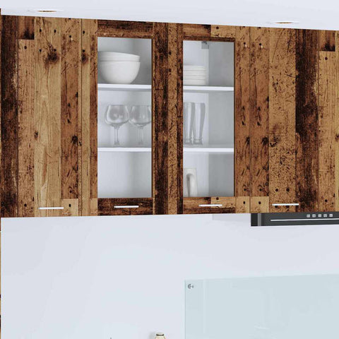 vidaXL Hanging cabinet Riga Old Wood 80 x 31 x 80 cm Engineered Wood