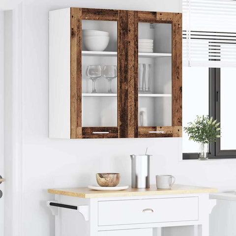 vidaXL Hanging cabinet Riga Old Wood 80 x 31 x 80 cm Engineered Wood