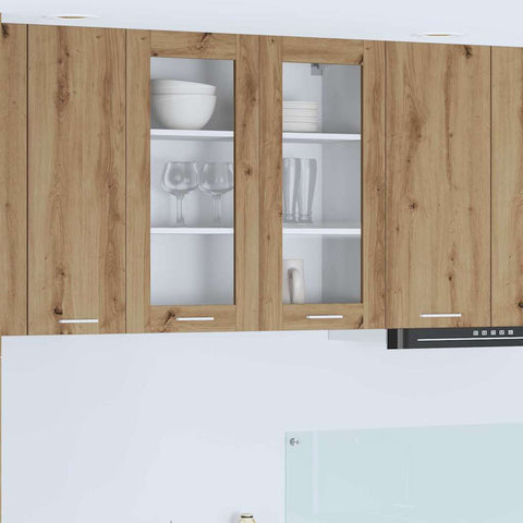 vidaXL Hanging cabinet with Shelf Riga Artisan Oak 80 x 31 x 80 cm