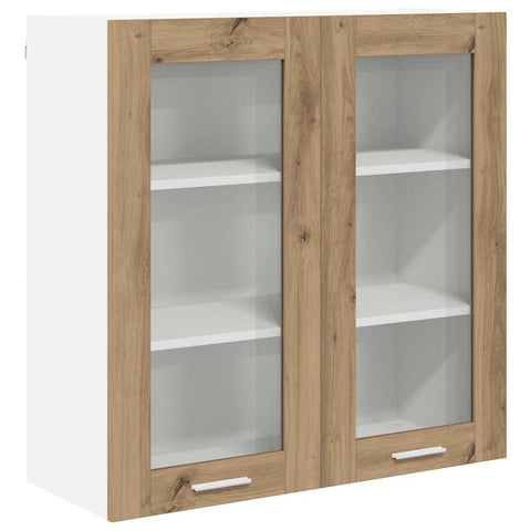 vidaXL Hanging cabinet with Shelf Riga Artisan Oak 80 x 31 x 80 cm