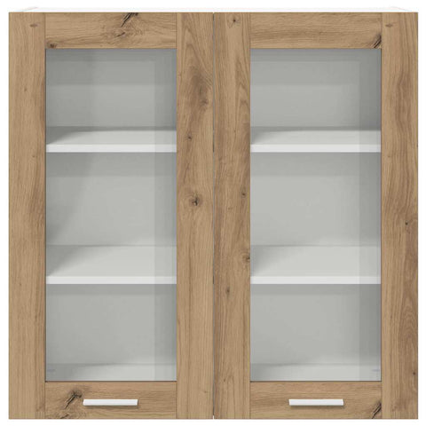vidaXL Hanging cabinet with Shelf Riga Artisan Oak 80 x 31 x 80 cm