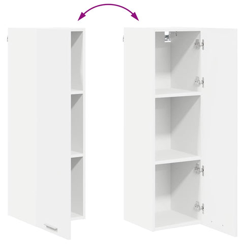 vidaXL Hanging cabinet Riga White 30 x 31 x 100 cm Engineered Wood