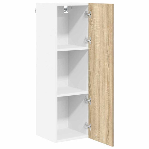 vidaXL Hanging cabinet with Shelf Riga Sonoma Oak 30 x 31 x 100 cm