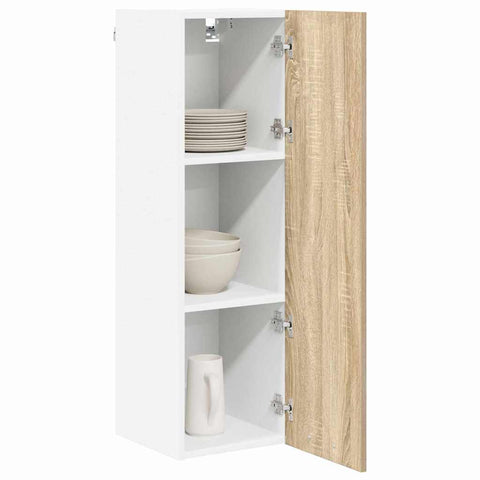 vidaXL Hanging cabinet with Shelf Riga Sonoma Oak 30 x 31 x 100 cm