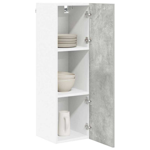 vidaXL Hanging cabinet with Shelf Riga Concrete Grey 30 x 31 x 100 cm