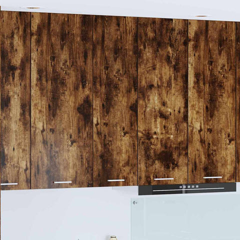 vidaXL Hanging cabinet with Shelf Riga Smoked Oak 30 x 31 x 100 cm