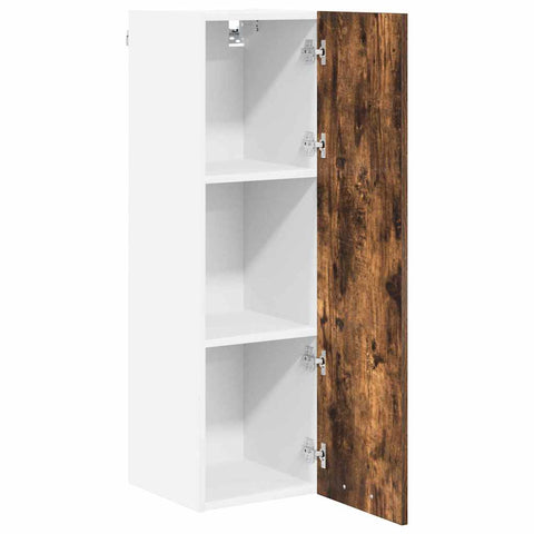 vidaXL Hanging cabinet with Shelf Riga Smoked Oak 30 x 31 x 100 cm