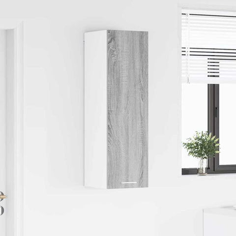 vidaXL Hanging cabinet with Shelf Riga Grey Sonoma 30 x 31 x 100 cm