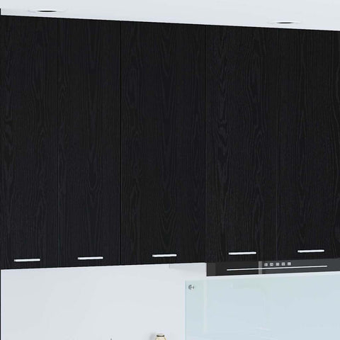vidaXL Hanging cabinet Riga Black Oak 40 x 31 x 100 cm Engineered Wood