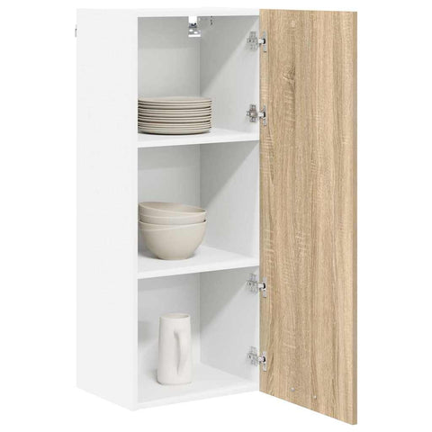 vidaXL Hanging cabinet with Shelf Riga Sonoma Oak 40 x 31 x 100 cm