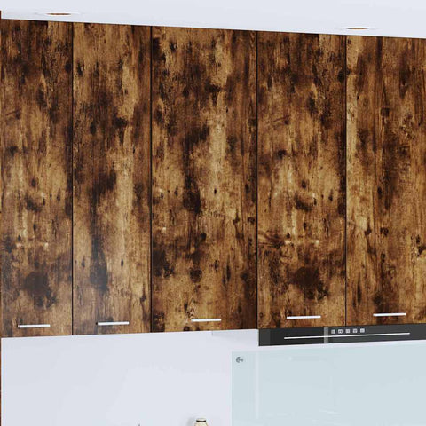 vidaXL Hanging cabinet with Shelf Riga Smoked Oak 40 x 31 x 100 cm