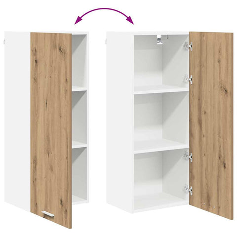 vidaXL Hanging cabinet with Shelf Riga Artisan Oak 40 x 31 x 100 cm