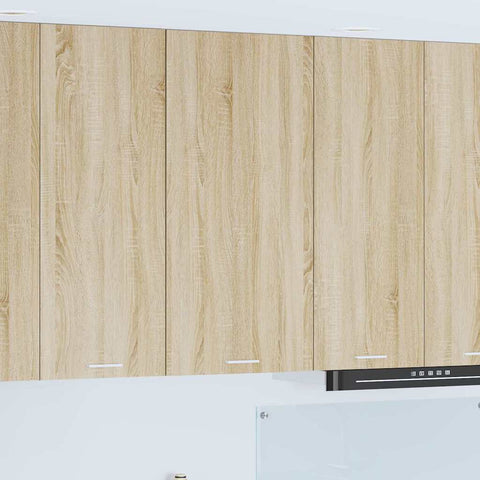 vidaXL Hanging cabinet Riga Sonoma Oak and White 50 x 31 x 100 cm