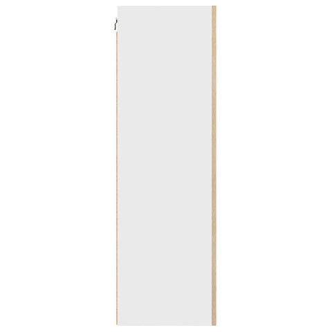 vidaXL Hanging cabinet Riga Sonoma Oak and White 50 x 31 x 100 cm