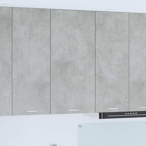 vidaXL Hanging cabinet Riga Concrete Grey and White 50 x 31 x 100 cm