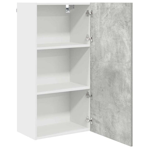 vidaXL Hanging cabinet Riga Concrete Grey and White 50 x 31 x 100 cm