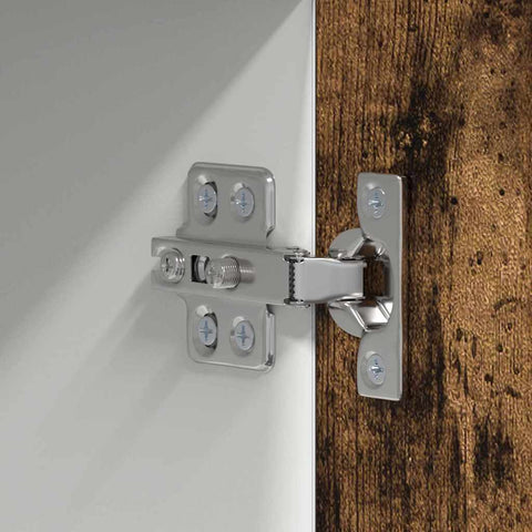 vidaXL Hanging cabinet Riga Smoked Oak and White 50 x 31 x 100 cm