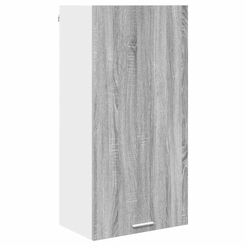 vidaXL Hanging cabinet Riga Grey Sonoma and White 50 x 31 x 100 cm