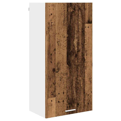 vidaXL Hanging cabinet Riga Old Wood and White 50 x 31 x 100 cm