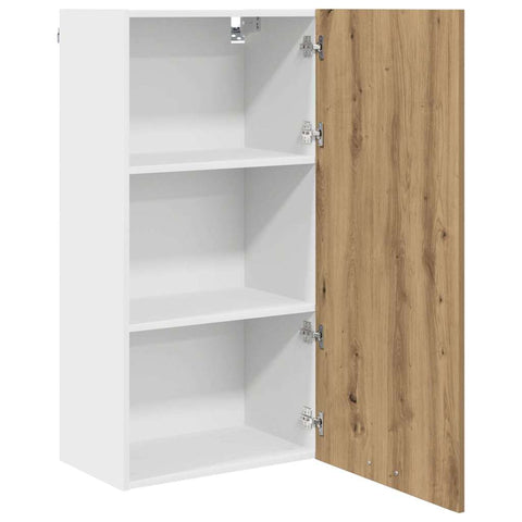 vidaXL Hanging cabinet Riga Artisan Oak and White 50 x 31 x 100 cm