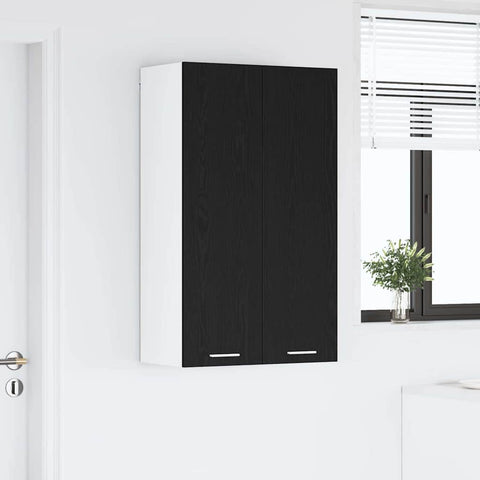 vidaXL Hanging cabinet Riga Black Oak 60 x 31 x 100 cm Engineered Wood