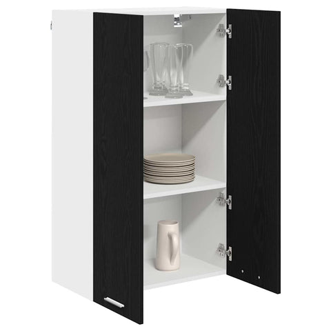 vidaXL Hanging cabinet Riga Black Oak 60 x 31 x 100 cm Engineered Wood