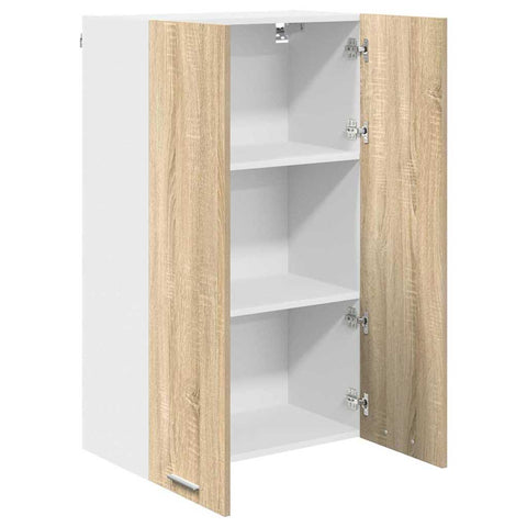 vidaXL Hanging cabinet with Shelf Riga Sonoma Oak 60 x 31 x 100 cm