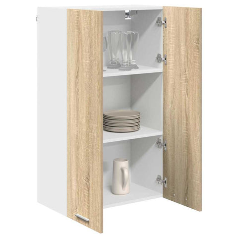 vidaXL Hanging cabinet with Shelf Riga Sonoma Oak 60 x 31 x 100 cm