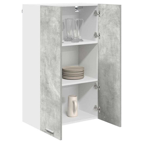 vidaXL Hanging cabinet with Shelf Riga Concrete Grey 60 x 31 x 100 cm