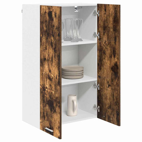vidaXL Hanging cabinet with Shelf Riga Smoked Oak 60 x 31 x 100 cm
