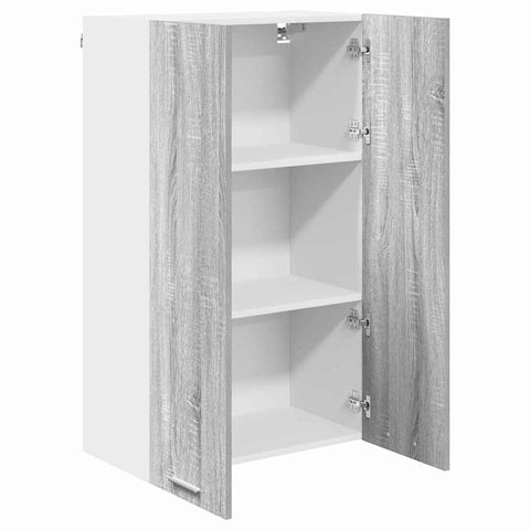 vidaXL Hanging cabinet with Shelf Riga Grey Sonoma 60 x 31 x 100 cm
