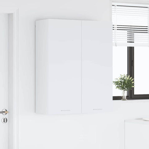vidaXL Hanging cabinet Riga White 80 x 31 x 100 cm Engineered Wood