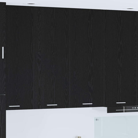 vidaXL Hanging cabinet Riga Black Oak 80 x 31 x 100 cm Engineered Wood