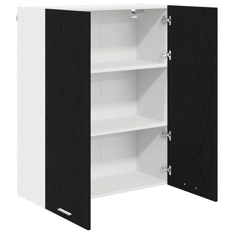 vidaXL Hanging cabinet Riga Black Oak 80 x 31 x 100 cm Engineered Wood