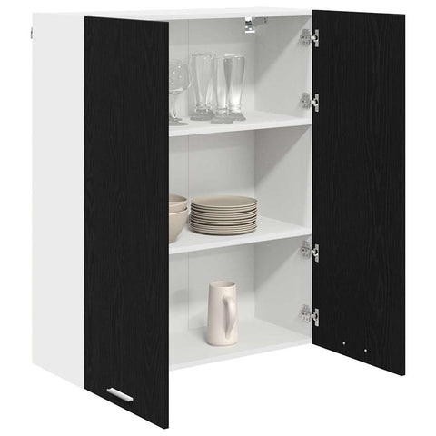 vidaXL Hanging cabinet Riga Black Oak 80 x 31 x 100 cm Engineered Wood