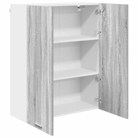 vidaXL Hanging cabinet with Shelf Riga Grey Sonoma 80 x 31 x 100 cm