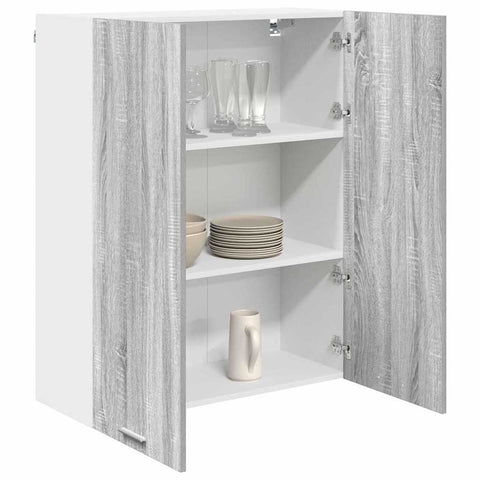 vidaXL Hanging cabinet with Shelf Riga Grey Sonoma 80 x 31 x 100 cm