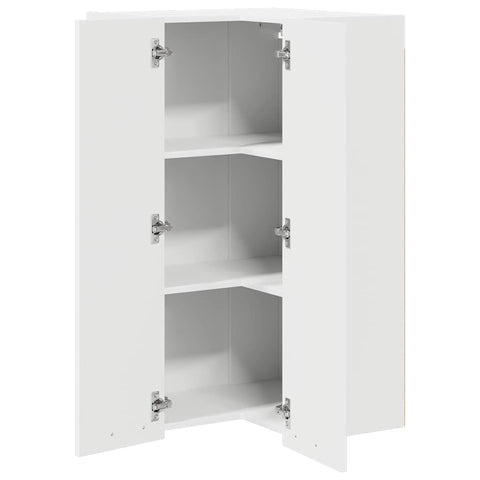 vidaXL Hanging cabinet Riga White 57 x 57 x 100 cm Engineered Wood
