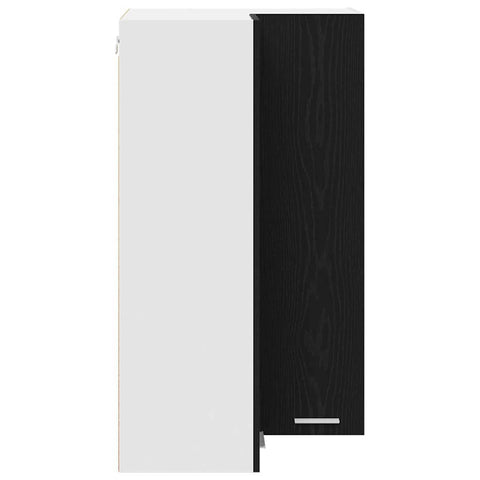 vidaXL Hanging cabinet Riga Black Oak and White 57 x 57 x 100 cm