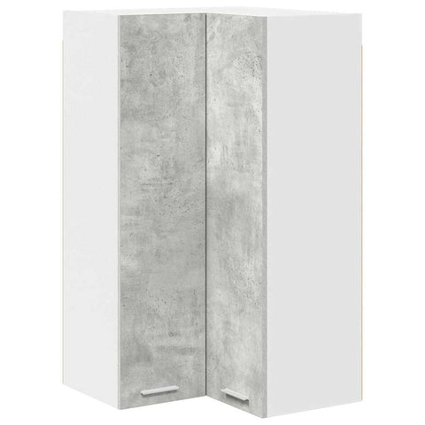vidaXL Hanging cabinet Riga Concrete Grey and White 57 x 57 x 100 cm