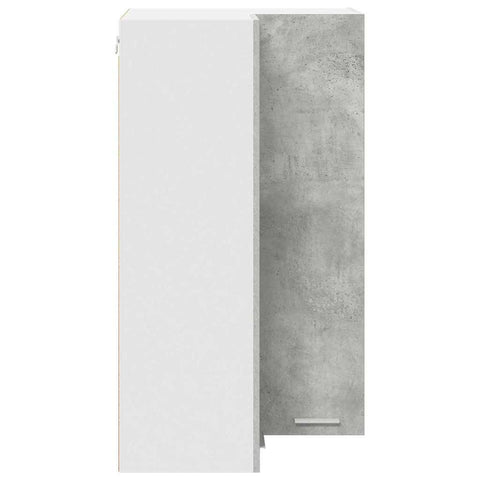 vidaXL Hanging cabinet Riga Concrete Grey and White 57 x 57 x 100 cm