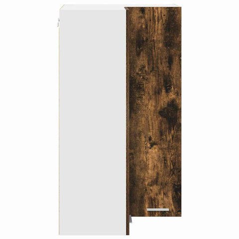 vidaXL Hanging cabinet Riga Smoked Oak and White 57 x 57 x 100 cm