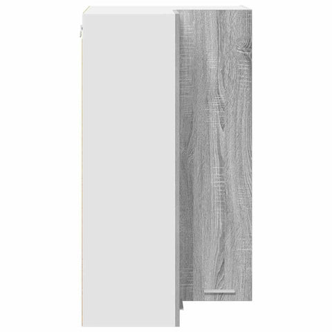vidaXL Hanging cabinet Riga Grey Sonoma and White 57 x 57 x 100 cm