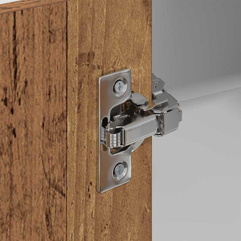 vidaXL Hanging cabinet Riga Old Wood and White 57 x 57 x 100 cm