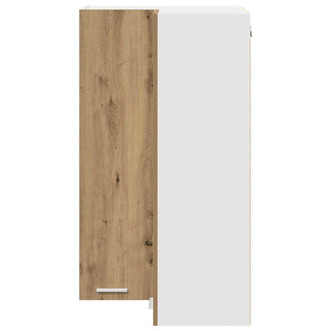vidaXL Hanging cabinet Riga Artisan Oak and White 57 x 57 x 100 cm