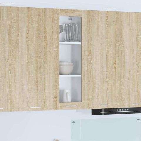 vidaXL Hanging cabinet with Shelf Riga Sonoma Oak 40 x 31 x 100 cm